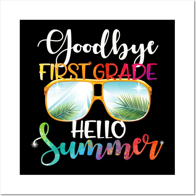 Goodbye first grade hello summer last day of school Wall Art by klausgaiser